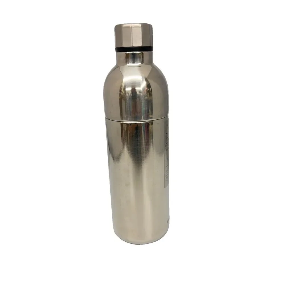 Starbucks Silver Water Bottle Carabiner Hook 20oz 3 Piece Steel Tumbler NEW